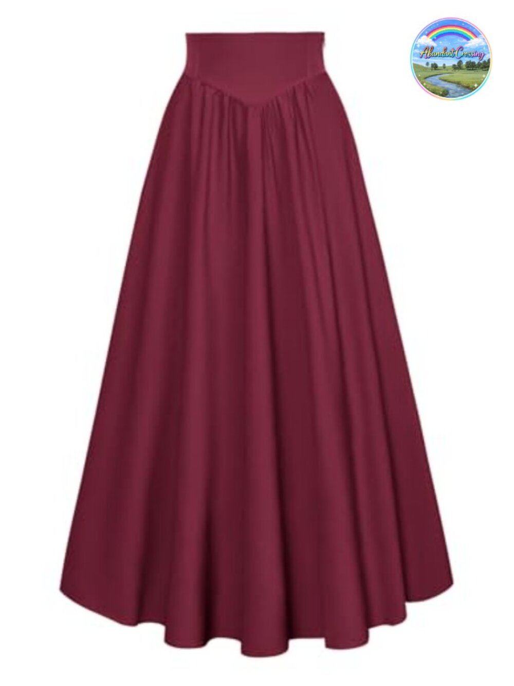 Renaissance Victorian Maxi Skirt A-Line Lined Flowy Long Skirt